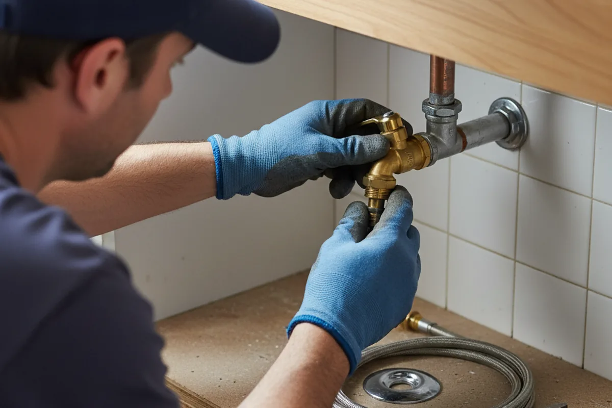 Shutoff valve and fitting work during Emergency Plumbing in West Point